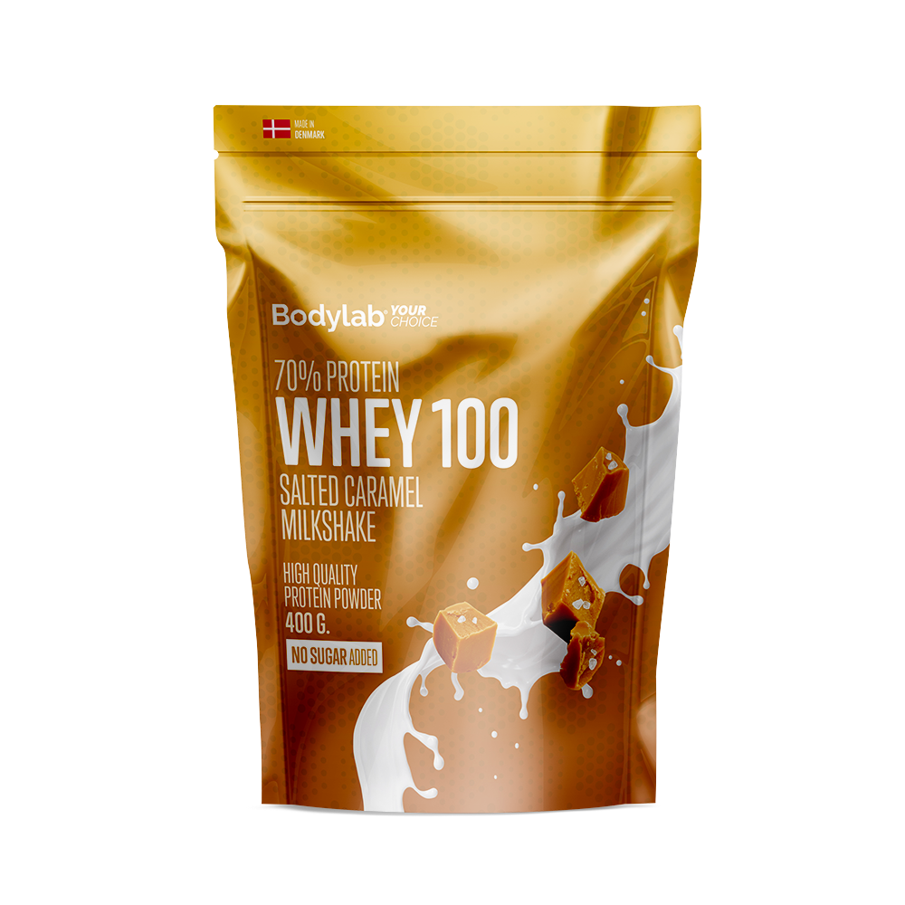 Brug Whey 100 (400 g) - Salted Caramel Milkshake til en forbedret oplevelse