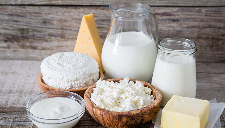 dairy products on table