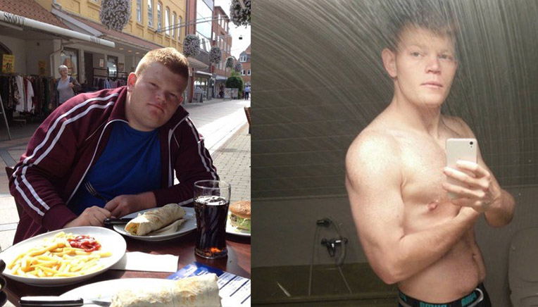 Vægttab før og efter mand