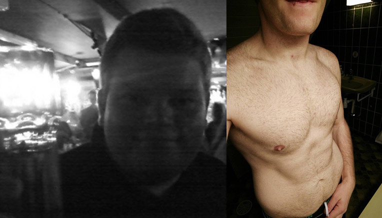 Vægttab før og efter mand