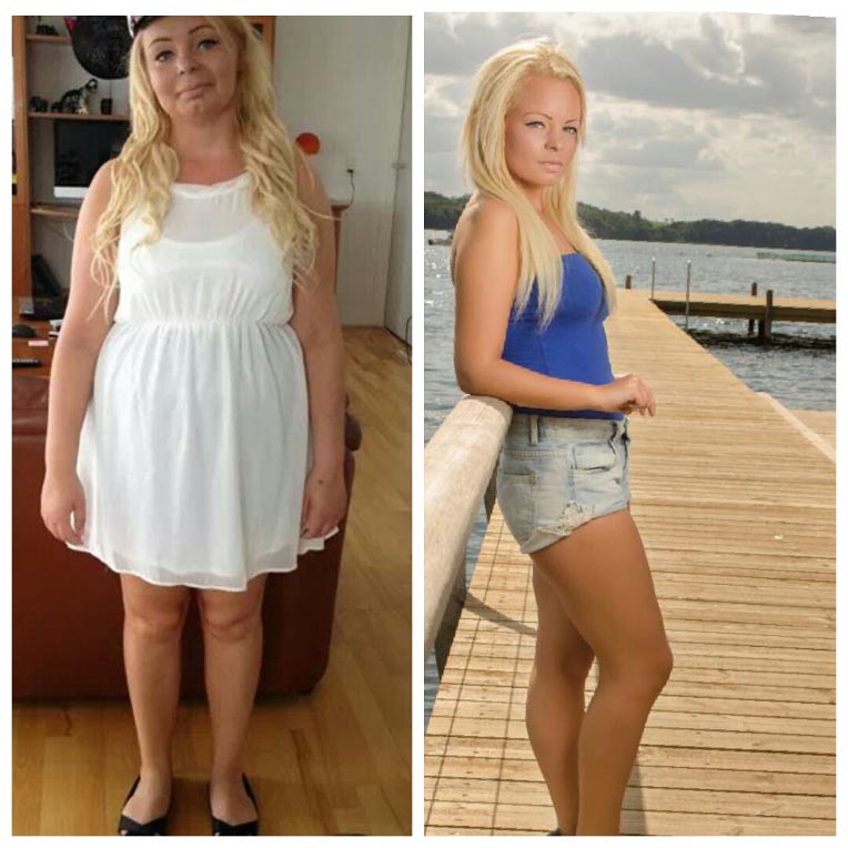Før og efter billede vægttab