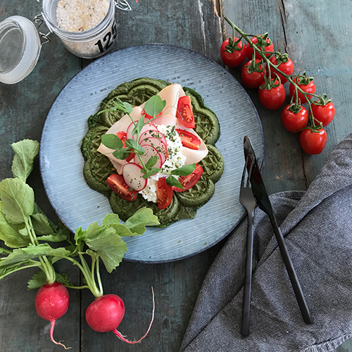 Grønne frokostvafler