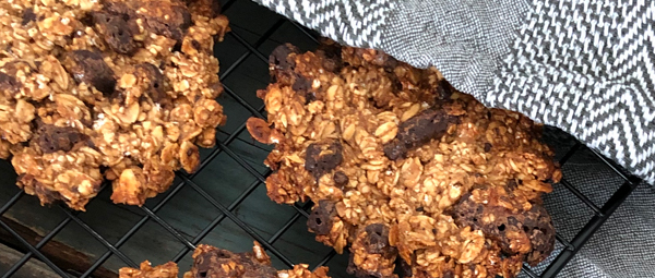 Karamelcookies med chokolade 