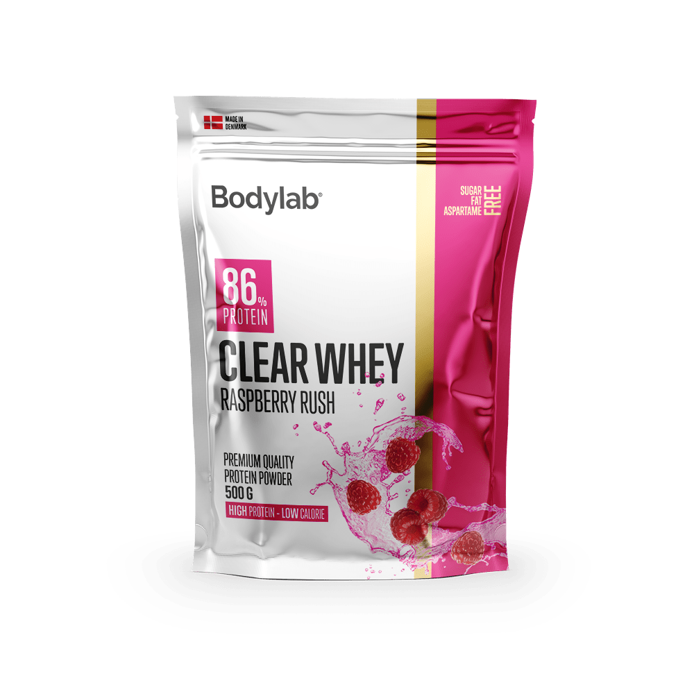 Køb Clear Whey (500 g) - Raspberry Rush - Pris 165.00 kr.