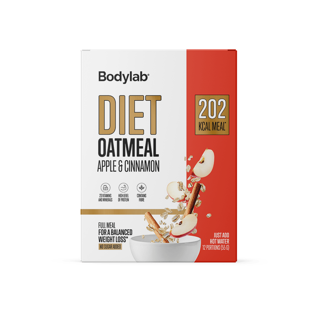 Køb Bodylab Diet Oatmeal (12 x 55 g) – Apple og Cinnamon