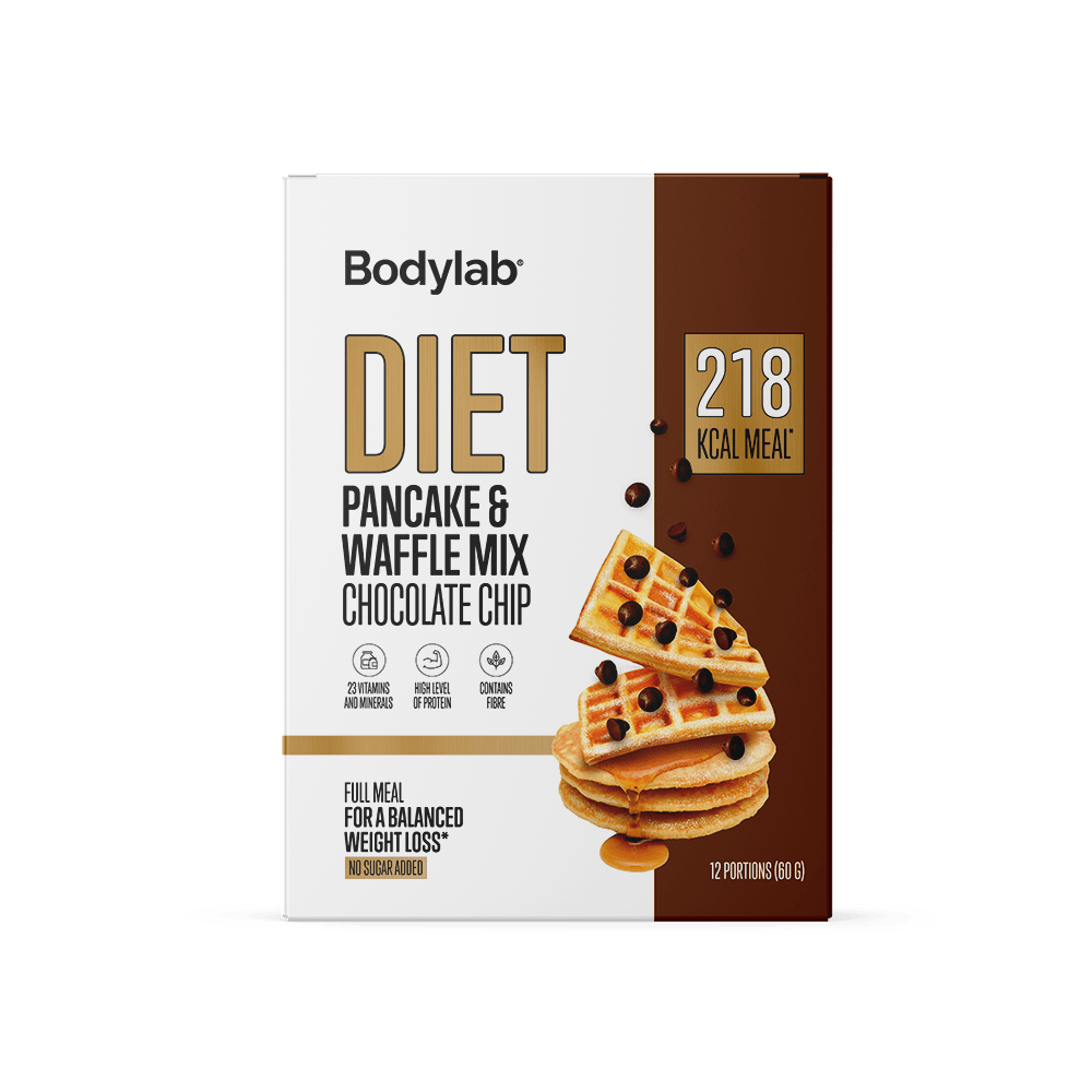 Køb Bodylab Diet Pancake og Waffle Mix (12 x 60 g) – Chocolate Chip