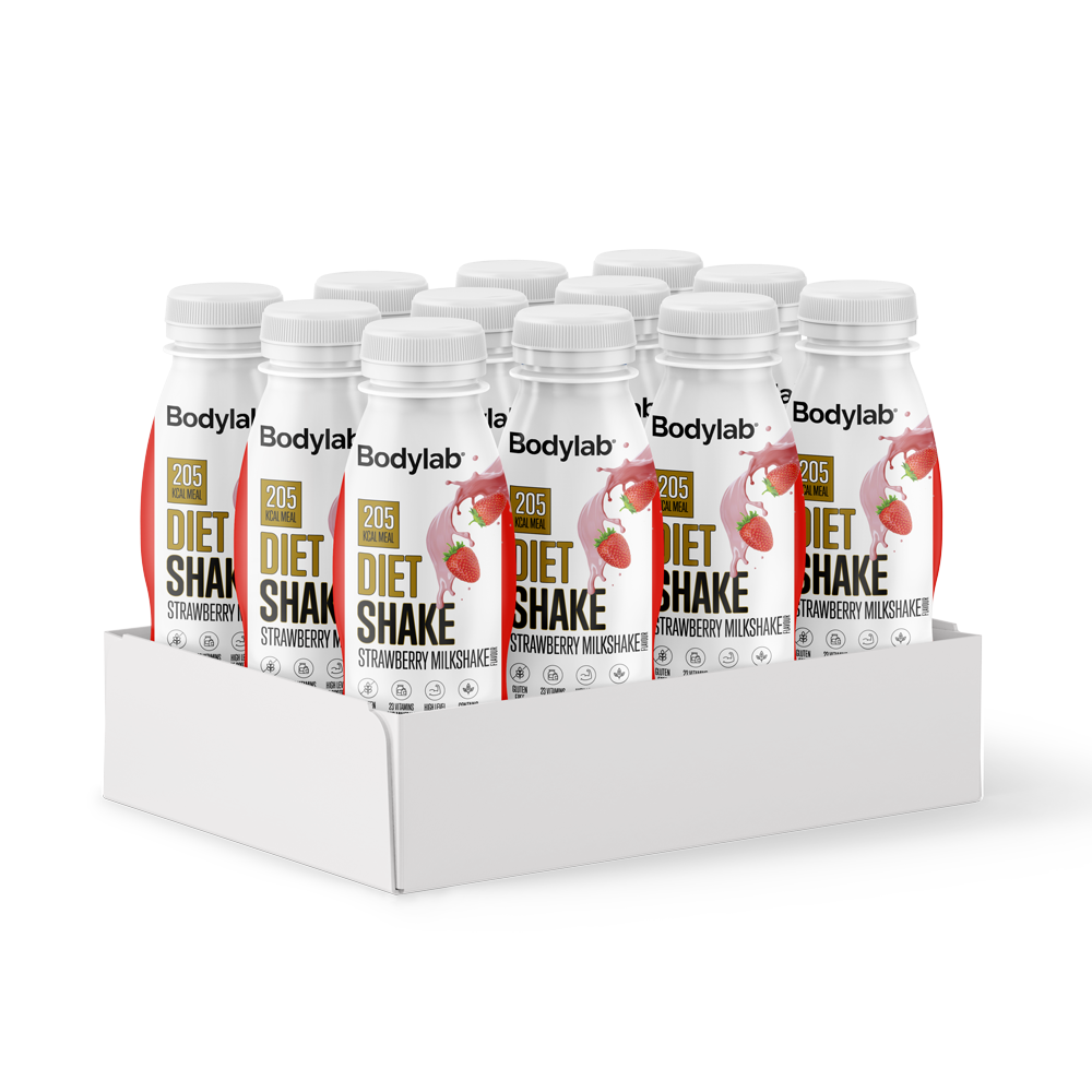 Bodylab Diet Shake Ready To Drink (12 x 330 ml) - Strawberry Milkshake
