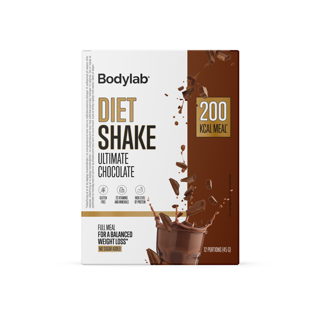 Køb Bodylab Diet Shake (12 x 45 g) – Ultimate Chocolate