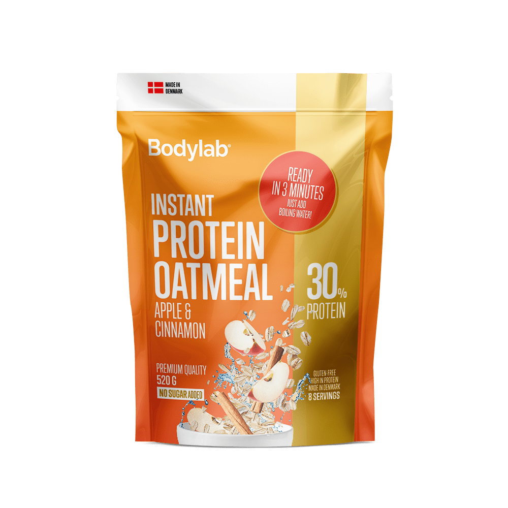 Køb Instant Protein Oatmeal (520 g) - Apple & Cinnamon - Pris 79.00 kr.