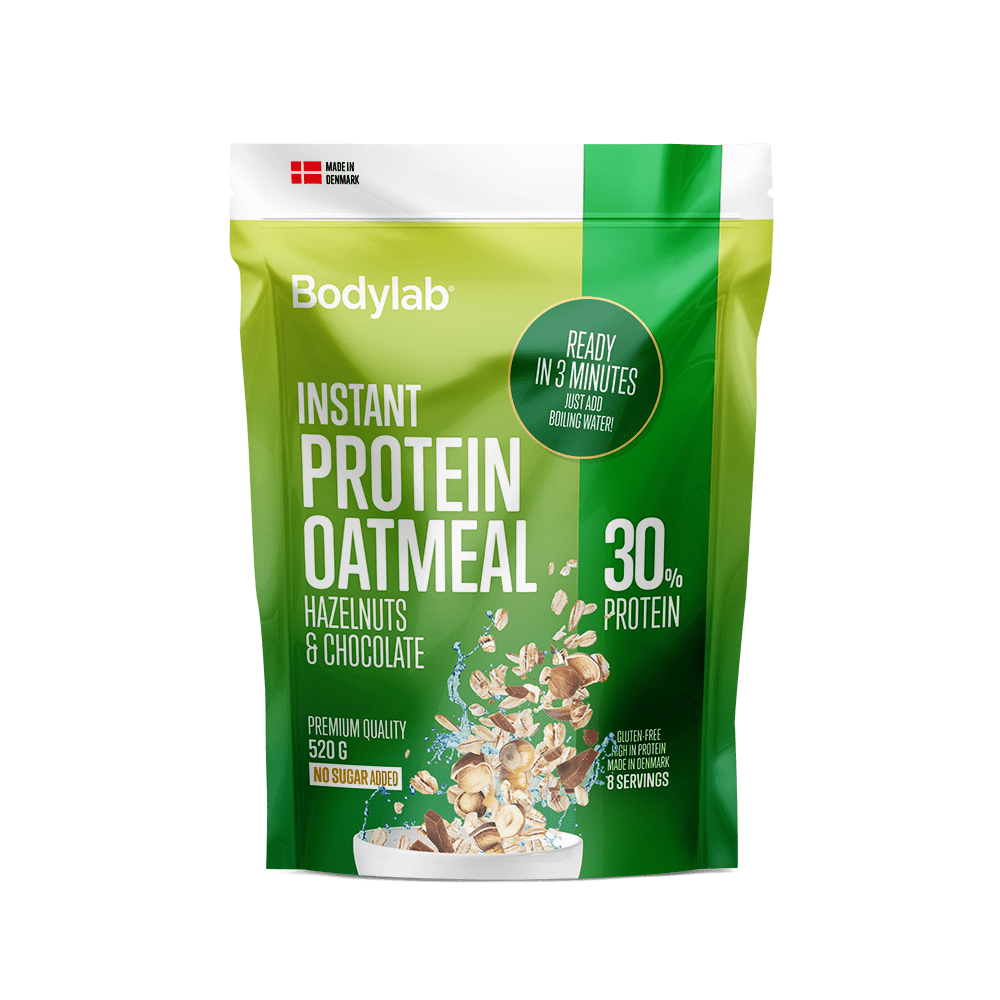 Køb Bodylab Instant Protein Oatmeal (520 g) - Hazelnuts & Chocolate - Pris 69.00 kr.