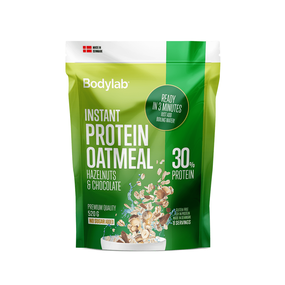 Køb Instant Protein Oatmeal (520 g) - Hazelnuts & Chocolate - Pris 79.00 kr.