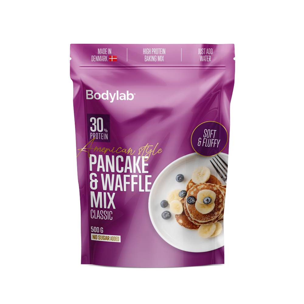 Køb American Style Protein Pancake & Waffle Mix (500 g) - Classic - Pris 59.00 kr.