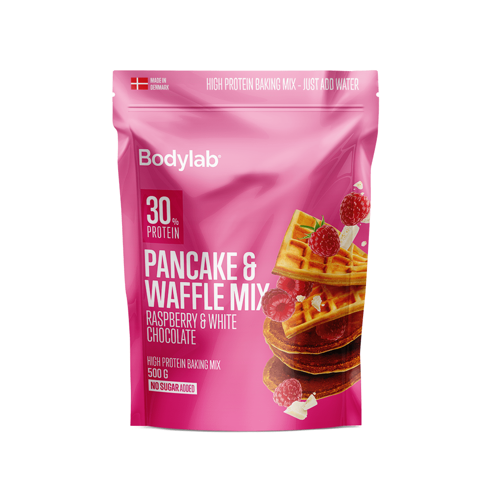 Køb Bodylab Pancake Mix (500 g) – White Chocolate Raspberry