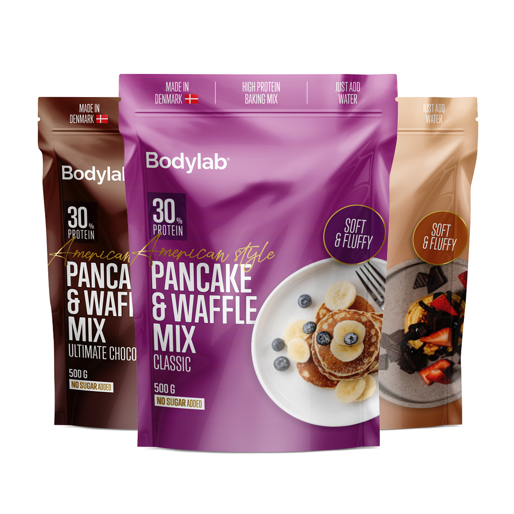 Brug American Style Protein Pancake & Waffle Mix (500 g) til en forbedret oplevelse