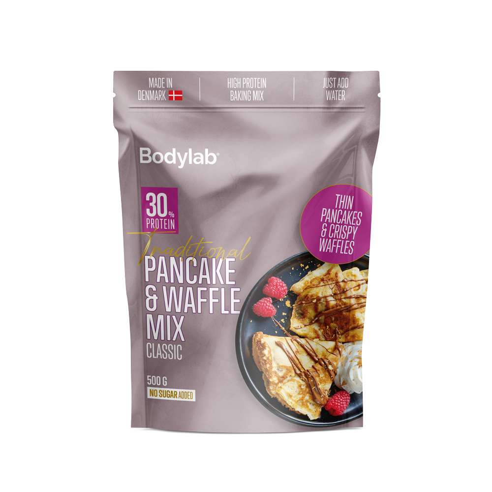 Køb Bodylab Traditional Style Protein Pancake & Waffle Mix (500 g) - Pris 119.00 kr.