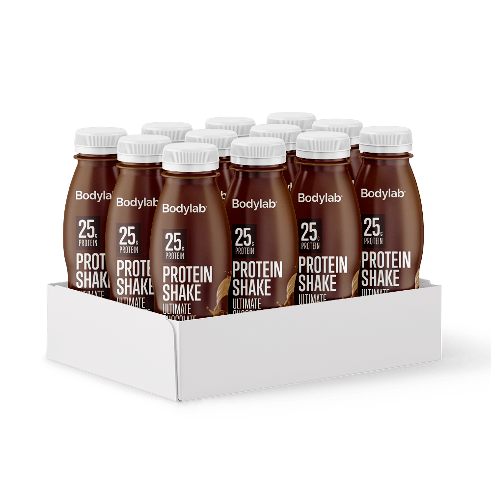 Køb Protein Shake (12 x 330 ml) - Ultimate Chocolate (Bedst før 03-04-24) - Pris 159.00 kr.