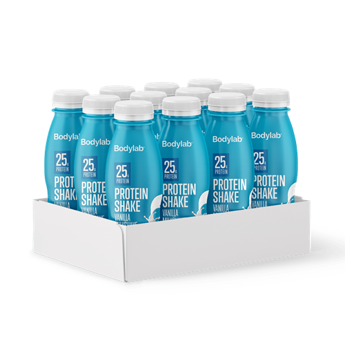 Bodylab Protein Shake (12 x 330 ml) - Vanilla Milkshake (Bedst før 06-09-2025)