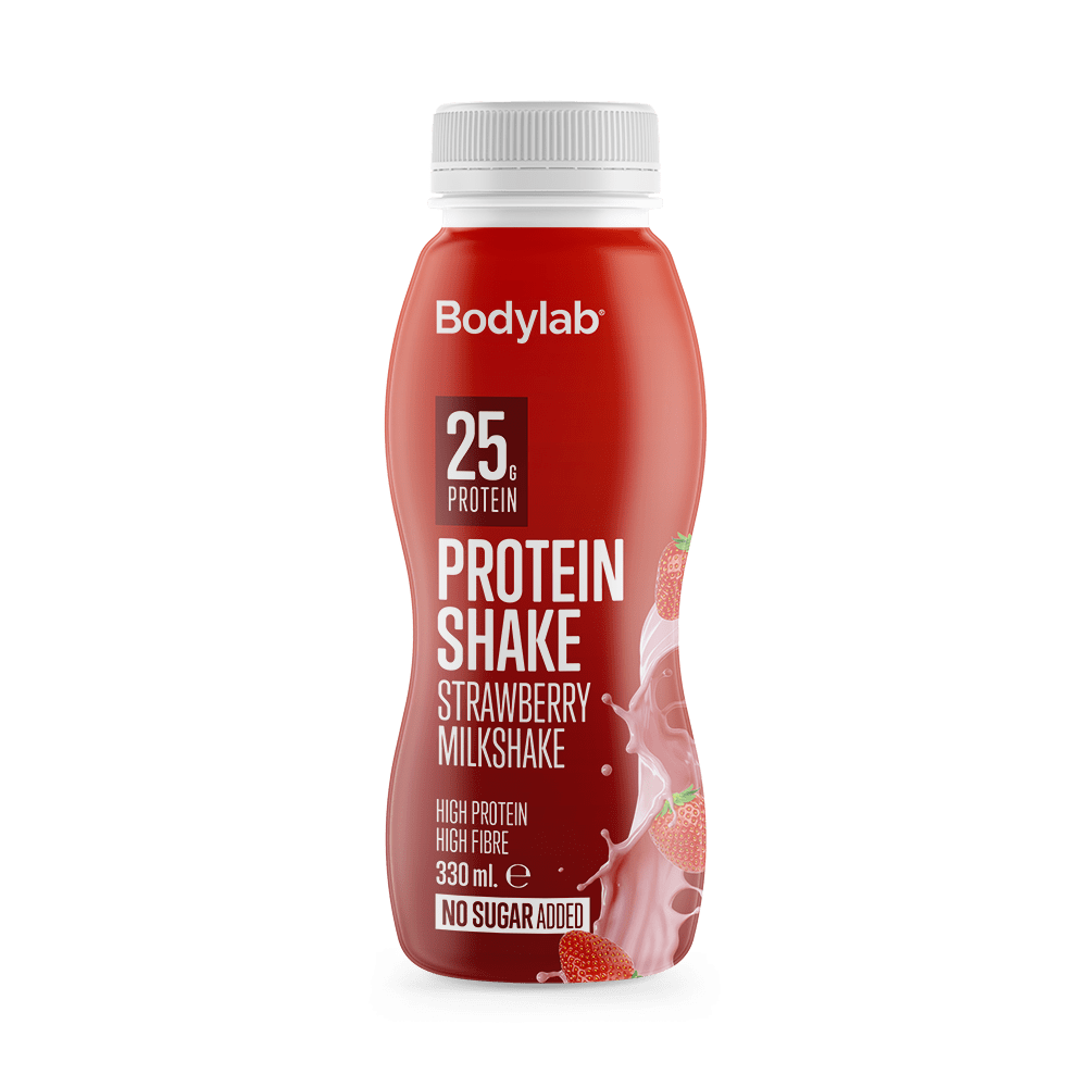 Køb Protein Shake (330 ml) - Strawberry Milkshake - Pris 30.00 kr.