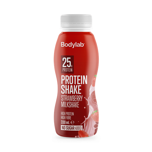 Bodylab Protein Shake (330 ml) - Strawberry Milkshake (Bedst før 06-09-2025)