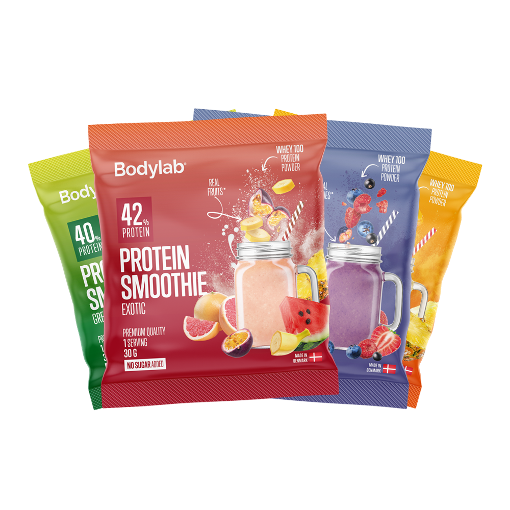 Brug Protein Smoothie Samples (4 x 30 g) til en forbedret oplevelse