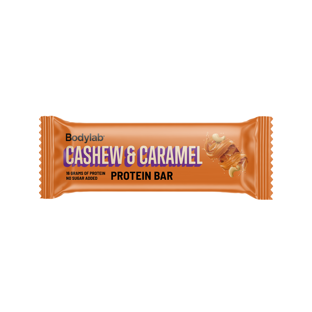 Køb Bodylab Protein Bar (55 g) - Cashew & Caramel - Pris 25.00 kr.